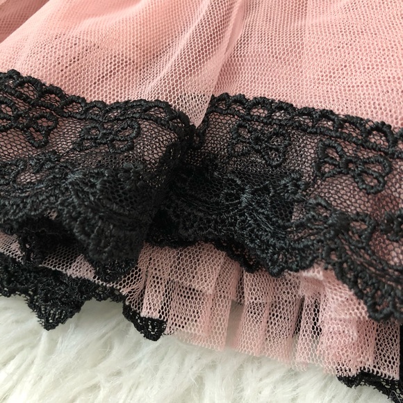Popatu Little Girls Tulle Lace Skirt Pink NWOT - Picture 3 of 10